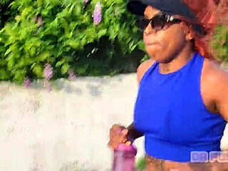 Redhead With Giant Ass Filmed Training Hard By Lover