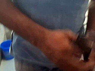 hot tamil wife teases with banana blowjob in dorm striptease