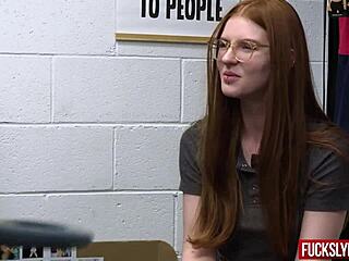 Jane Rogers Petite Blonde Teen Caught Shoplifting In Office With Monster Cock Blowjob