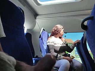 Exhibitionist Seduces Curvy Milf To Suck And Jerk Big Cock In Bus Until Cumshot In Mouth