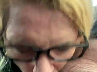 hey, this pretty hooker with glasses gave me a sensual blowjob in the car and swallowed every drop of cum