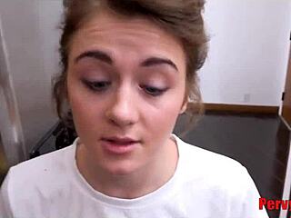 eggs and step daddy's balls with horny petite teen rosalyn sphinx in kitchen...