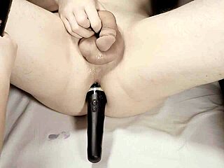 Amateur couple explores prostate milking with vibrator for intense orgasm! Raw homemade femdom handjob leads to lactating toy play.