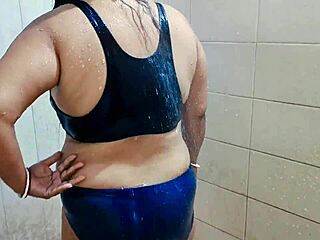 Wild Hot Just Married Desi Bhabi Takes Naked Bath