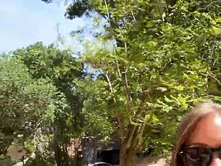 pov blowjob on hiking trail with petite romanian cutie nadia noja. she's so submissive and wet