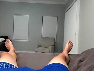 Milf Stella Freebie stretches shaved pussy wide with his thick dick sleeve creampie.