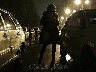 Cute Blonde Flashes Big Tits Ass Pussy on Naked Public Walk