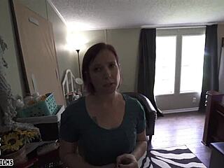 Step-Nephew Creampies Curvy Step-Aunt Jane Cane on Shiny Cock POV