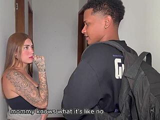 Big ass blonde says, I'm sharing my room with BBC for rough interracial fuck.