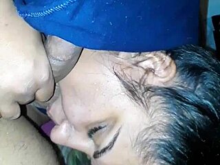 Indian amateur slurps interracial cock homemade blowjob