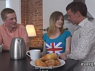 skint guy trades lover for cash plow threesome