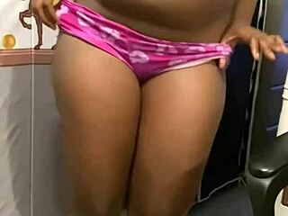 Naughty Ebony Dildo Fucks Creamy Hairy Pretty Pussy Hard