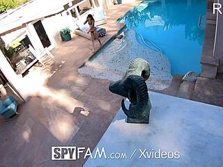 step dad spies on step daughter masturbating then fucks her