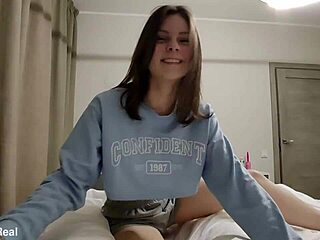 cutie stepsis nerd grinds my cock won't let watch tv!