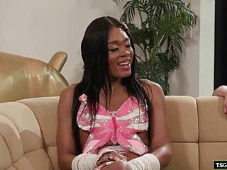 cherry kiss ravages tgirl's ass bareback with raw interracial passion