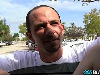 courtney cummz takes two black cocks deep in car for cash blowbang