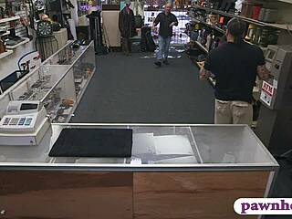 customers busty wife pounded hard by pawnshop owner backroom