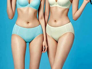 Sweet Asians Tease In Lingerie Panties