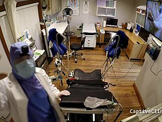 spread wide for the nurse michelle anderson in hospital fetish play