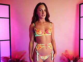 UV lights make my thong panties glow while I tease in lingerie haul!