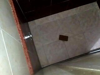 shower spying on horny girlfriend bathroom toy play gets wild
