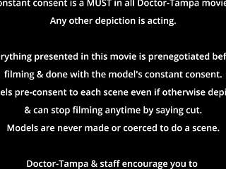 Lainey Spreads Tits in Latex Nurse Gloves Backstage