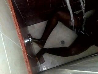 shower spying on horny girlfriend bathroom toy play gets wild