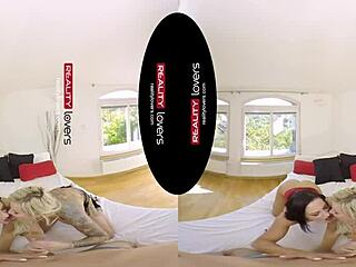 two fetish milfs in latex heels double team guy hard