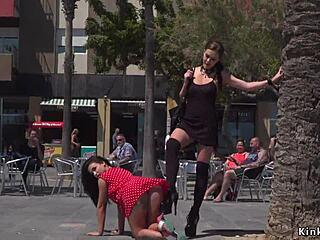 Curvy Petite Euro 18+ Teases Bondage on Streets?