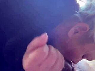 curvy milf gulps massive interracial cumshot straight to her juicy mouth