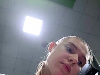 ever seen a teen squirt like crazy in the gym?