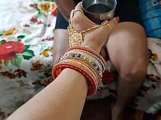 Indian Babysitter Gives Dirty Hindi Talk Doggystyle On Bed