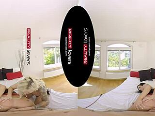 two fetish milfs in latex heels double team guy hard