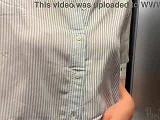 i risk anal plug in public miniskirt no panties orgasm