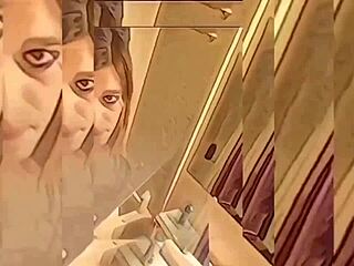 wanna watch this hot shemale tease and strip nude in bathroom?