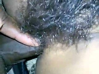 hairy pussy takes black cock cum deep inside