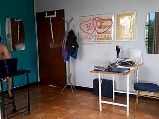 i can't resist my nudist secretary's nude office tits and pussy at work