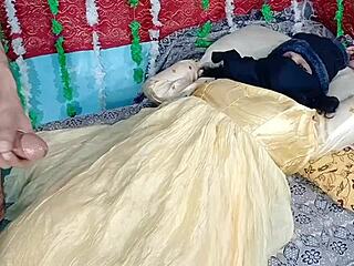 Desi indian bride in yellow saree pussy hammered hard by big cock ranch fuck