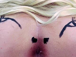 big ass spreads sheer buttplug hole like pink candy sucker