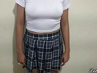 tricking my college hijastra in miniskirt for taboo fuck