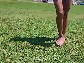 barefoot latina flashes upskirts downblouses publicly