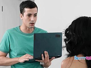 Stepbro's Cleavage Obsession Gets Him Petite Pussy