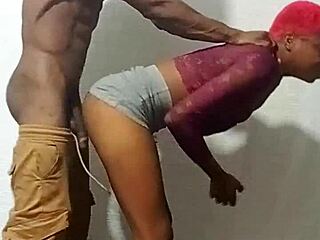 Fucking Friend's Slutty Little Sister Hard Standing Doggy Cum