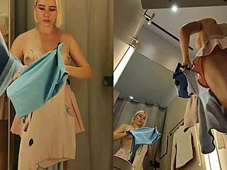 hidden cam catches juicy pussy upskirt flash no panties dressing room
