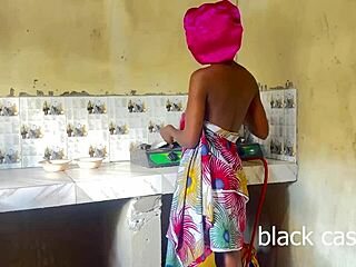 skinny ebony maid petite ass fucked kitchen bbc casting