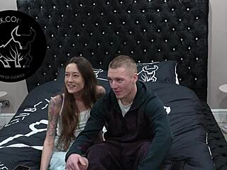 British porn studio sets up hotwife cuckold groping with old european men for you