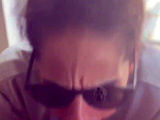 Lightskin ebony teen slut blows BF's friend facial cumshot