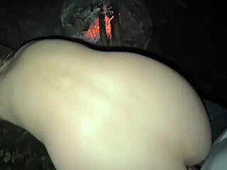 BIG ASS CAMPFIRE CREAMPIE! Curvy Slut Takes Monster Cock Outdoors!