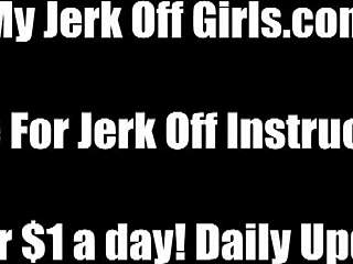 Hot neighbor girl commands your jerk off