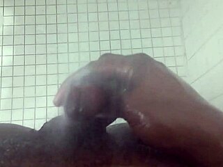 her lactating tits explode milk in femdom shower orgasm cumshot